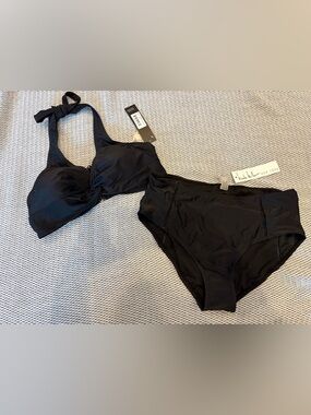 Nicole Miller Black Bikini Bottoms